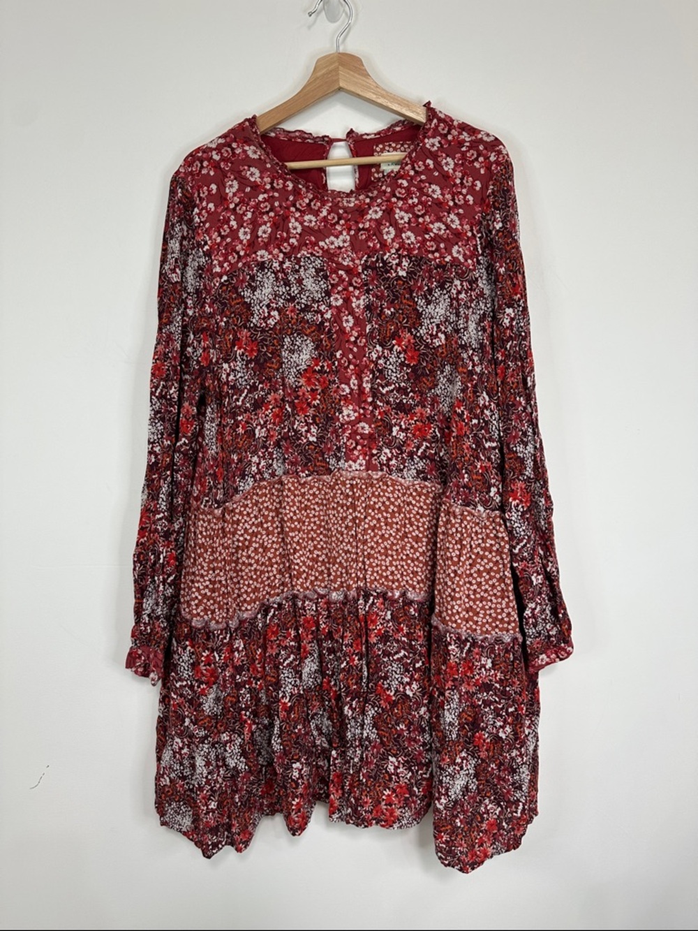 Anthropologie Maeve Red Floral Sleeveless Dress
